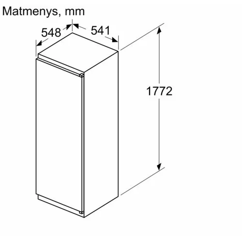 Bosch KIR81NSE0 įmontuojamas šaldytuvas be šaldiklio image 2