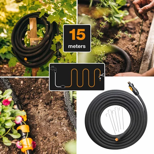 Fiskars Lašelinė laistymo žarna 15 m image 3