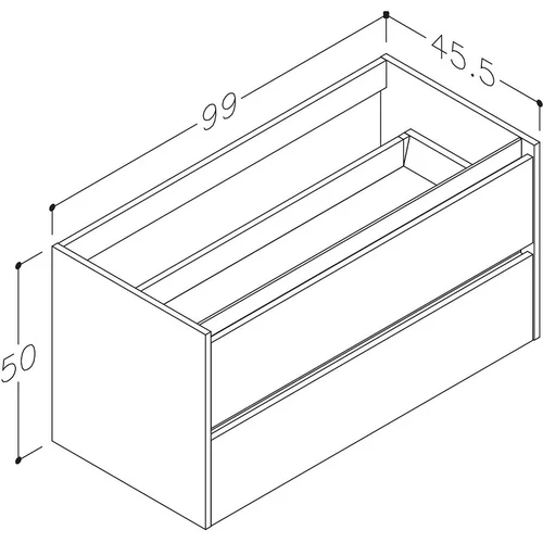 Kame City BUC/10-3DR/10D1P1 Apatinė spintelė 100 cm Balta blizgi image 2