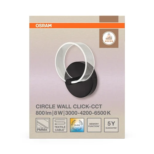 Osram sieninis LED šviestuvas 8W 3000-6500K 370lm image 3