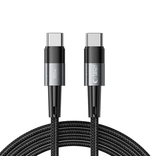 Tech-Protect UltraBoost USB-C–USB-C 60 W 2 m pilkas laidas image 1