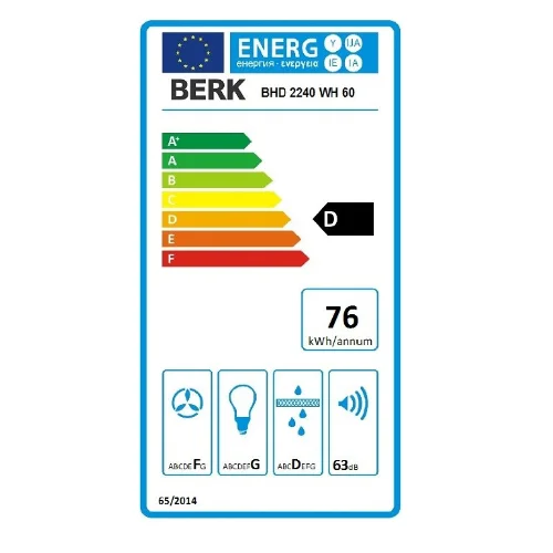 BERK BHD 2240 WH 60 sieninis gartraukis image 3