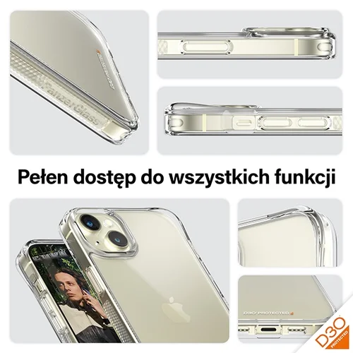 PanzerGlass HardCase D3O dėklas iPhone 15 Plus / 14 Plus, skaidrus image 2