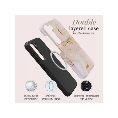 MIO Gold Marble Magsafe Suderinamas Dėklas Samsung S25 Ultra 5G image 3
