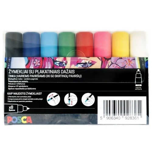 Posca PC-8K Markerių rinkinys, 8 vnt image 2