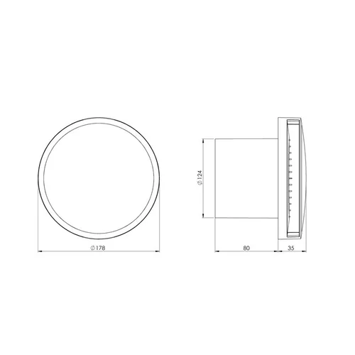 EUROPLAST EAT125A Ištraukiamasis ventiliatorius, 125 mm, Grafito image 2