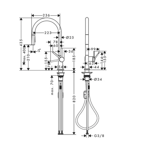 Hansgrohe Talis M54 72800000 virtuvinis maišytuvas Gun Metal image 3
