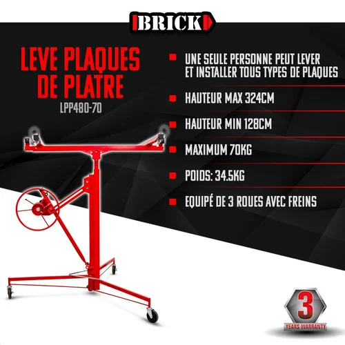 Keltuvas gipso kartono plokštėms Brick, 70 kg image 3