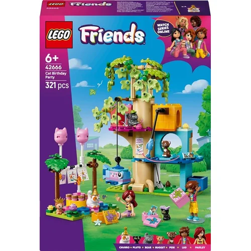 Konstruktorius LEGO® Friends Cat Birthday Party & Tree House image 1