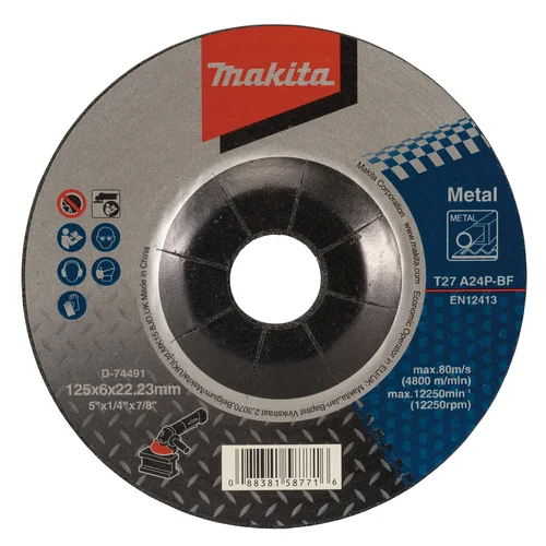 Makita D-74491 Šlifavimo diskas 125x6,0x22,23 mm metalui image 1