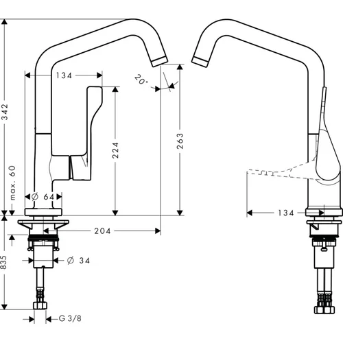 Hansgrohe AXOR Citterio 39850000 Chromo image 2