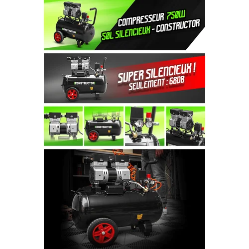 Constructor oro kompresorius, 50 L, 1 Hp image 2