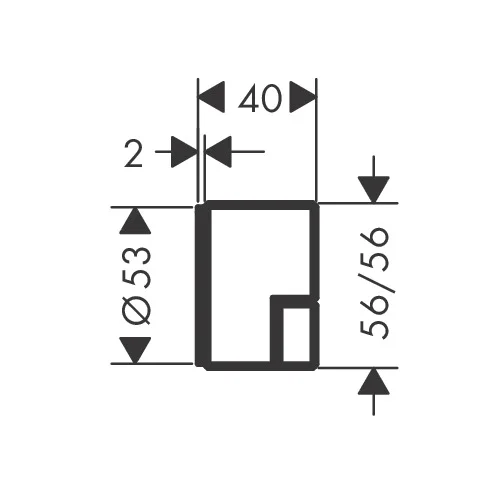 Hansgrohe AXOR Edge 46770300 DN15 / DN20 uždarymo ventilis image 2
