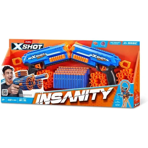 XSHOT INSANITY DOUBLE MANIC Žaislinis šautuvas image 2