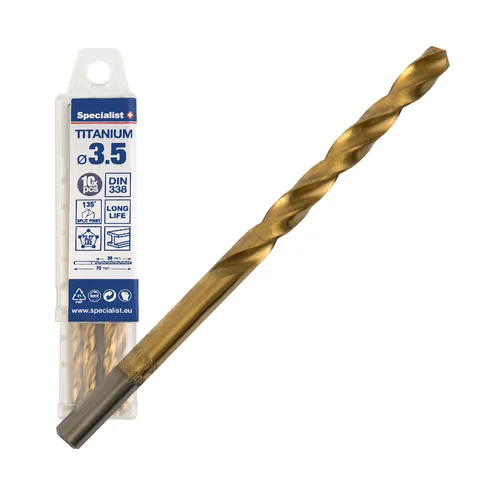 Specialist+ TITAN metalo grąžtas 3.5 mm, 10 vnt. image 1