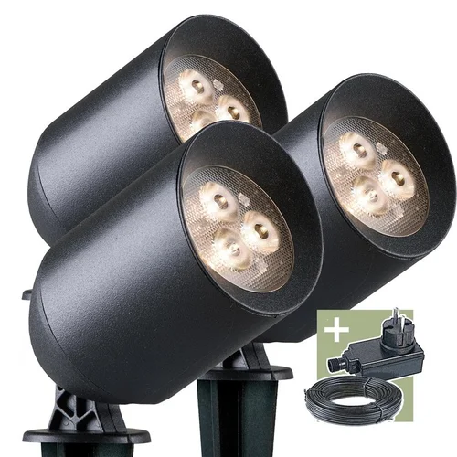 Ludeco STIG PL3023 LED šviestuvas, 1.5W, IP44, Juodas image 1