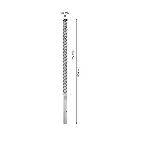 Bosch SDS-max-8X grąžtas gelžbetoniui 24x400x520 mm (2608900239) image 2