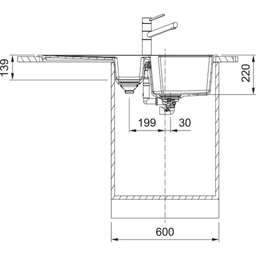 Franke Urban UBG 651-100, 114.0723.971, šiferio pilka image 3