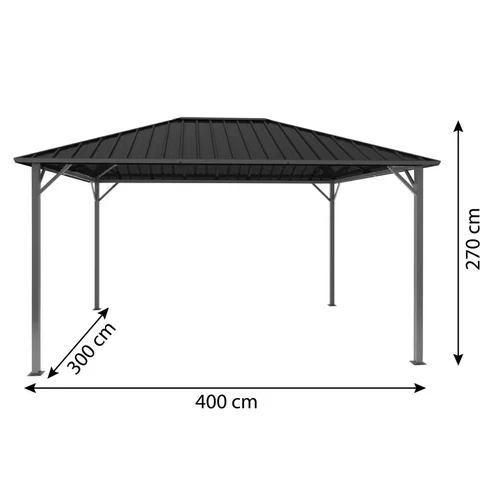 Lauko pavėsinė su dvigubu bėgeliu, 3×4 m image 3