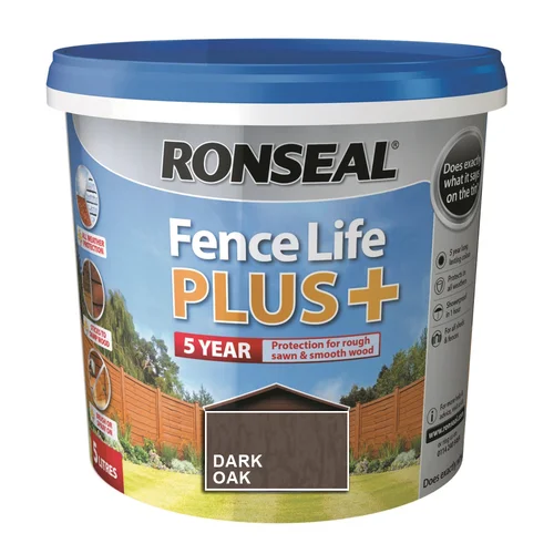 RONSEAL Fence Life Plus 9l Dark oak image 1