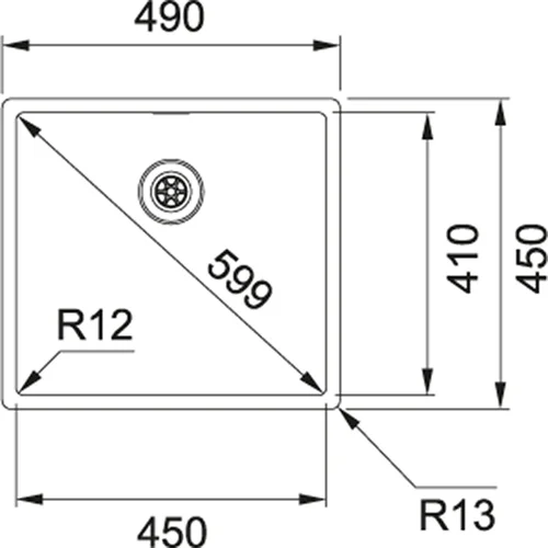 Franke Box BXX 210/110-45 nerūdijančio plieno plautuvė image 2