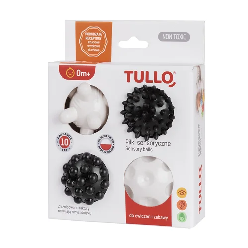 Tullo Kamuoliukai sensoriniam vystymui, juoda-balta, 4 vnt., 461 image 1