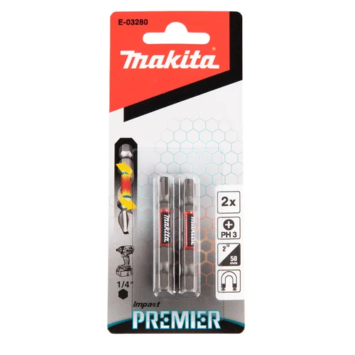Makita E-03280 E-form PH3-50mm Torsion sukimo antgalis (2 vnt.) image 3