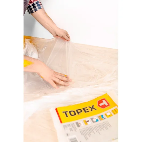 TOPEX Apsauginė dažymo plėvelė HDPE, 0,007 mm, 4 x 5 m image 2