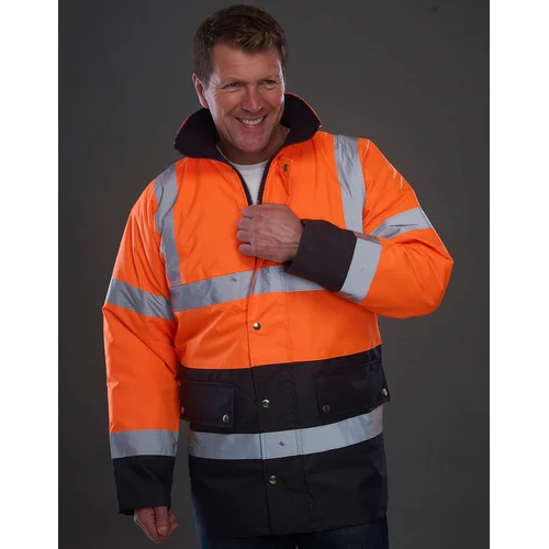 Gero matomumo YOKO HVP302 darbo striukė 2XL Fluo Orange/Navy image 2