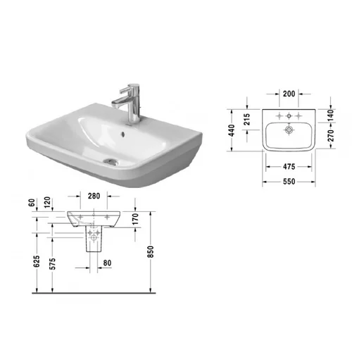 Duravit DuraStyle praustuvas 55 cm 2319550000 image 2
