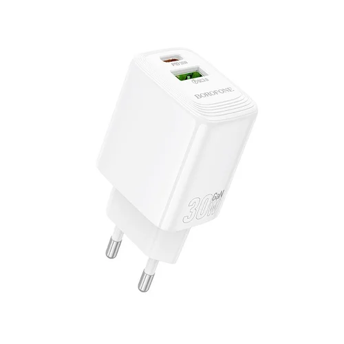 Borofone BN29 30W USB-C/USB-A įkroviklis, baltas image 1