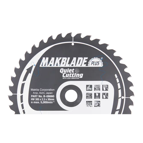 Makita B-08660 MAKBLADE PLUS 305x2.3x30mm 5° T40 image 1