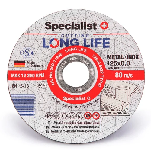 Specialist+ Long Life metalo pjovimo diskas 125x0,8x22 mm image 1