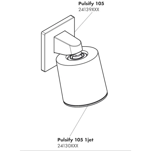 Hansgrohe Pulsify 24139700 Dušo galvos laikiklis, matinė balta image 3