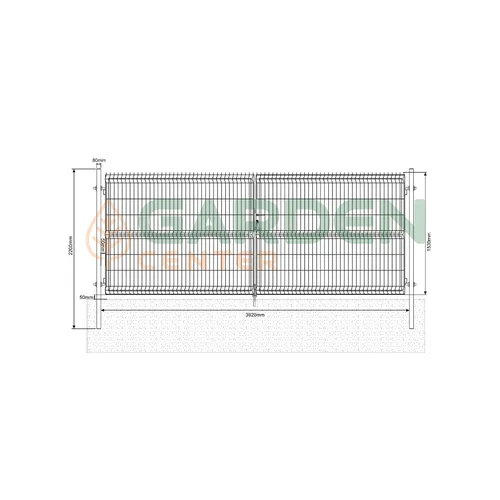 Garden Center Vartai segmentiniu užpildu 400 cm x 153 cm RAL7016 image 3