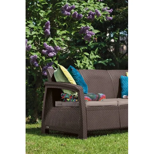Trivietė sofa Keter CORFU LOVE SEAT MAX 223207 ruda image 2