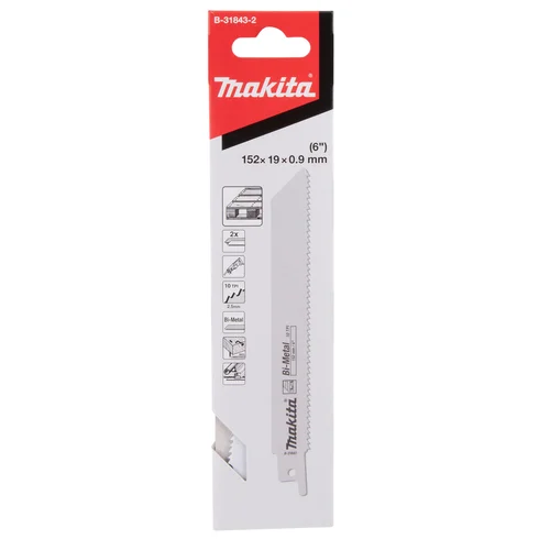 Makita B-31843-2 Tiesinio pjūklo pjūkleliai 152x0,9 mm, 10 TPI image 2