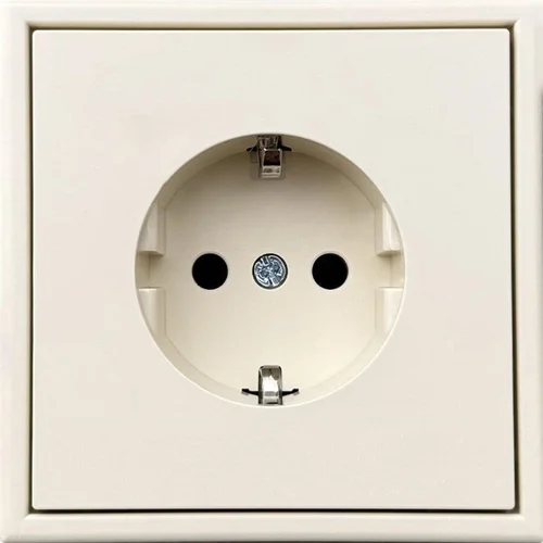 LIREGUS MODERN Kištukinis lizdas su įžeminimu, matinė smėlio spalva image 2