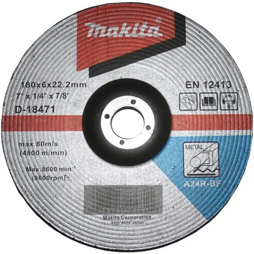 Makita D-18471 šlifavimo diskas metalui, Ø180 x 6 mm, A24R image 1