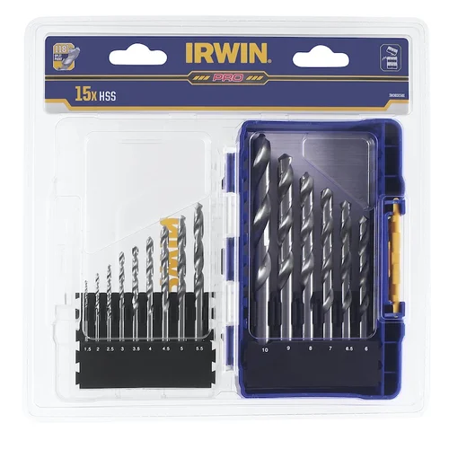 IRWIN Grąžtų rinkinys HSS PRO 15 vnt. image 3