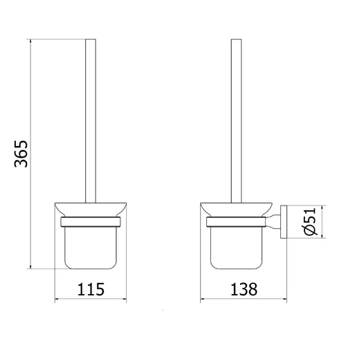 MEXEN Remo 7050750-50 Tualeto šepetys aukso spalva image 2