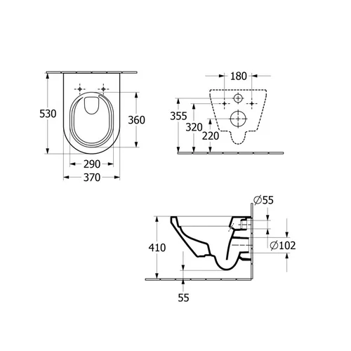 Villeroy & Boch Architectura 4694CL01 Pakabinamas klozetas image 2