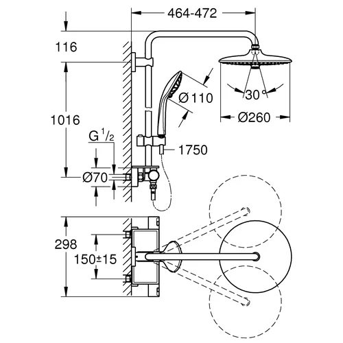 Grohe VITALIO JOY SYSTEM 260, 26403001 image 2