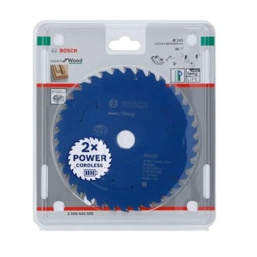 Pjovimo diskas Bosch Expert for Wood, 165x20x1.5/1x36T, 2608644508 image 2