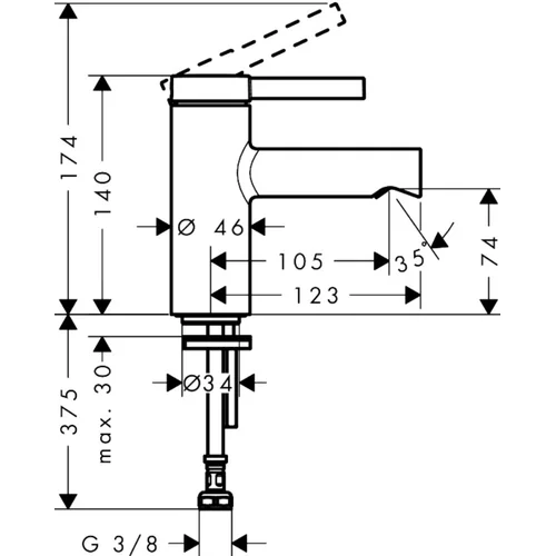 Hansgrohe Zesis S 74713670 Praustuvo maišytuvas image 2