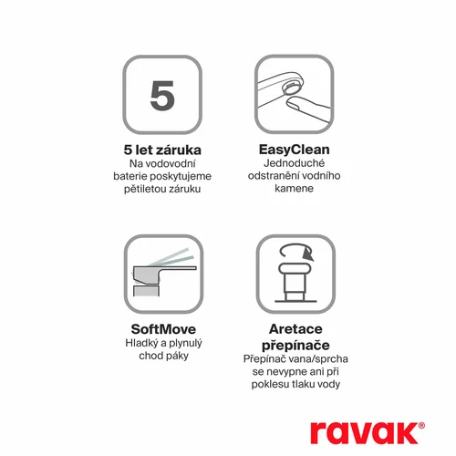 RAVAK Solar SL 022.20BL vonios maišytuvas Juoda spalva image 3