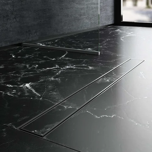 Metalinis dušo latakas BIELBET Tile Insert, 70 cm Juoda image 2