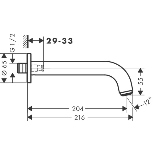 Hansgrohe Vernis Blend vonios snapas 71420670, Juodas matinis image 2