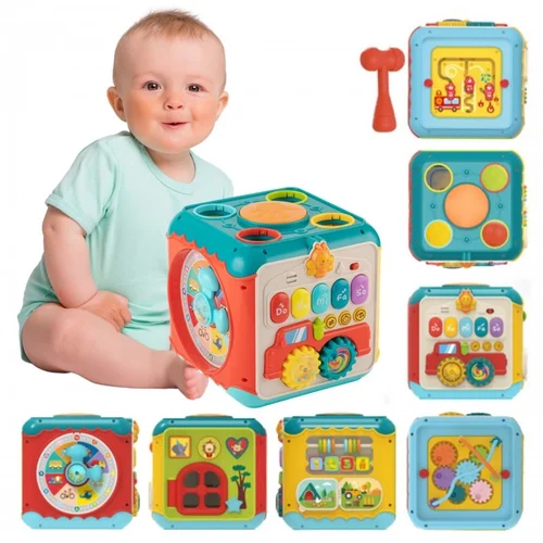 WOOPIE BABY Daugiafunkcinis Montessori Veiklos Kubas 6in1 18m+ image 1