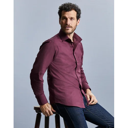 Russell 0R946M0 vyriški marškiniai ilgomis rankovėmis 3XL Chocolate image 2